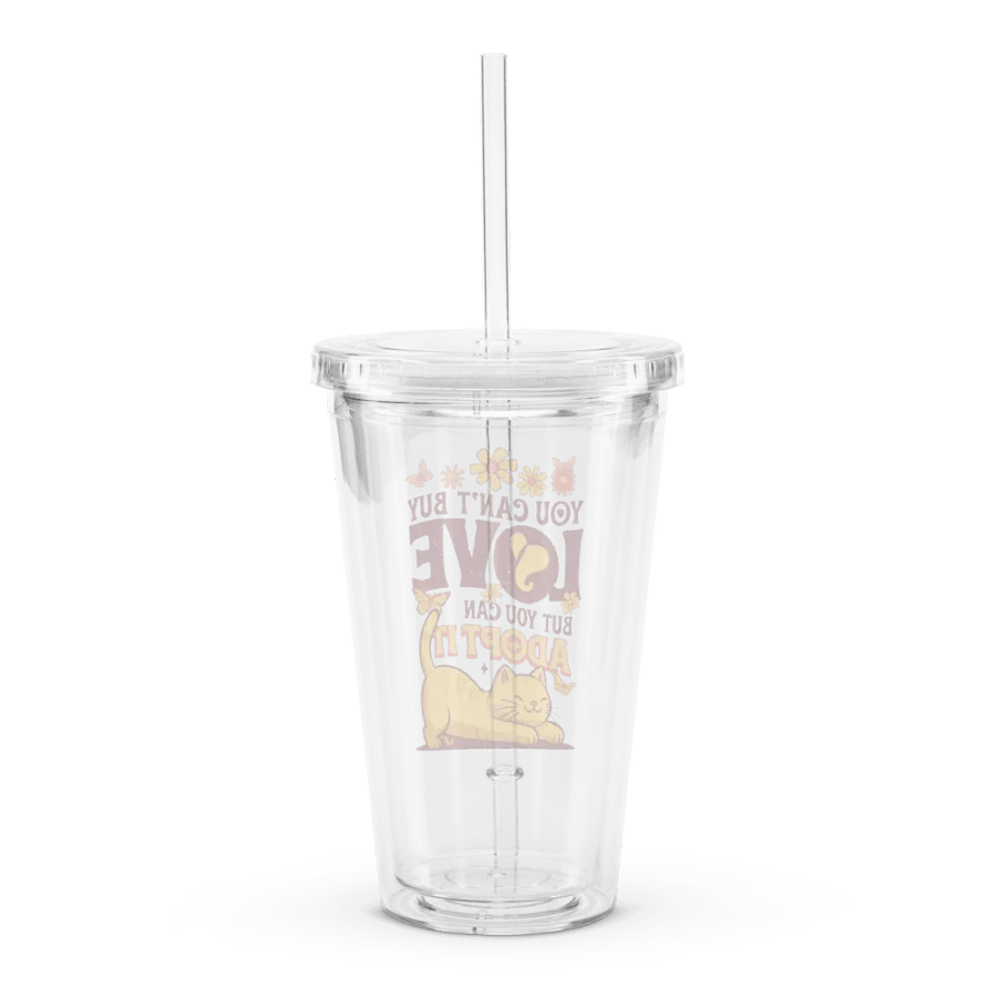 you cant buy love but you can adopt it travel cup product image (2)