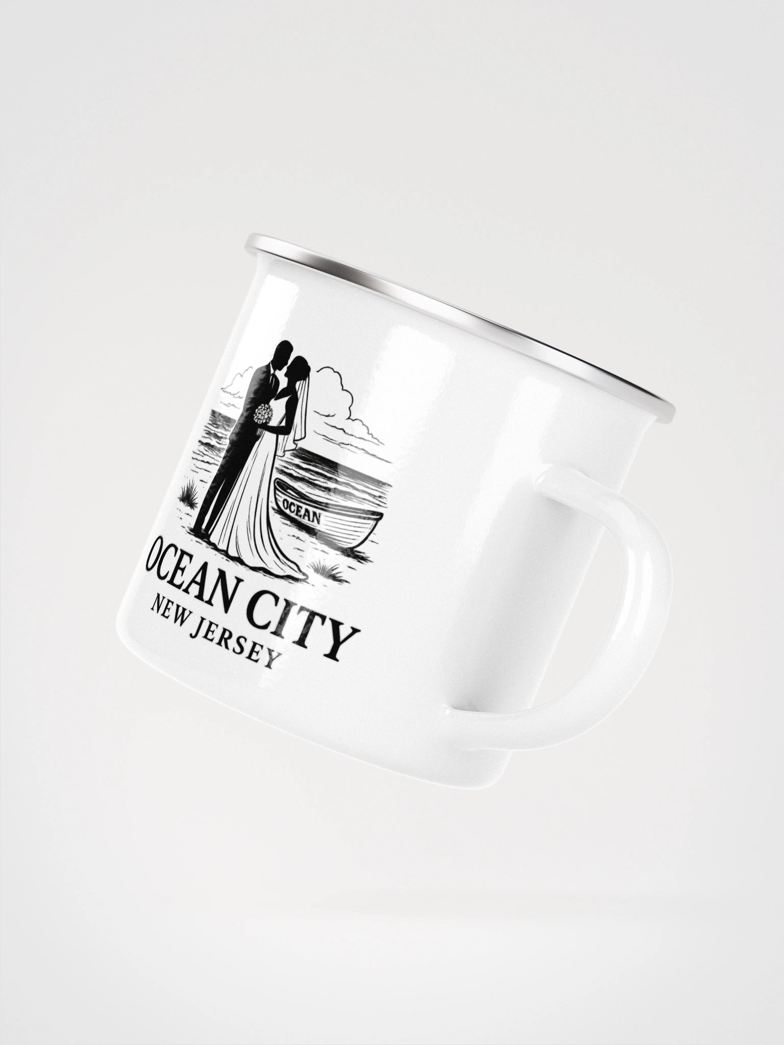 Ocean City NJ Enamel Wedding Mug product image (3)