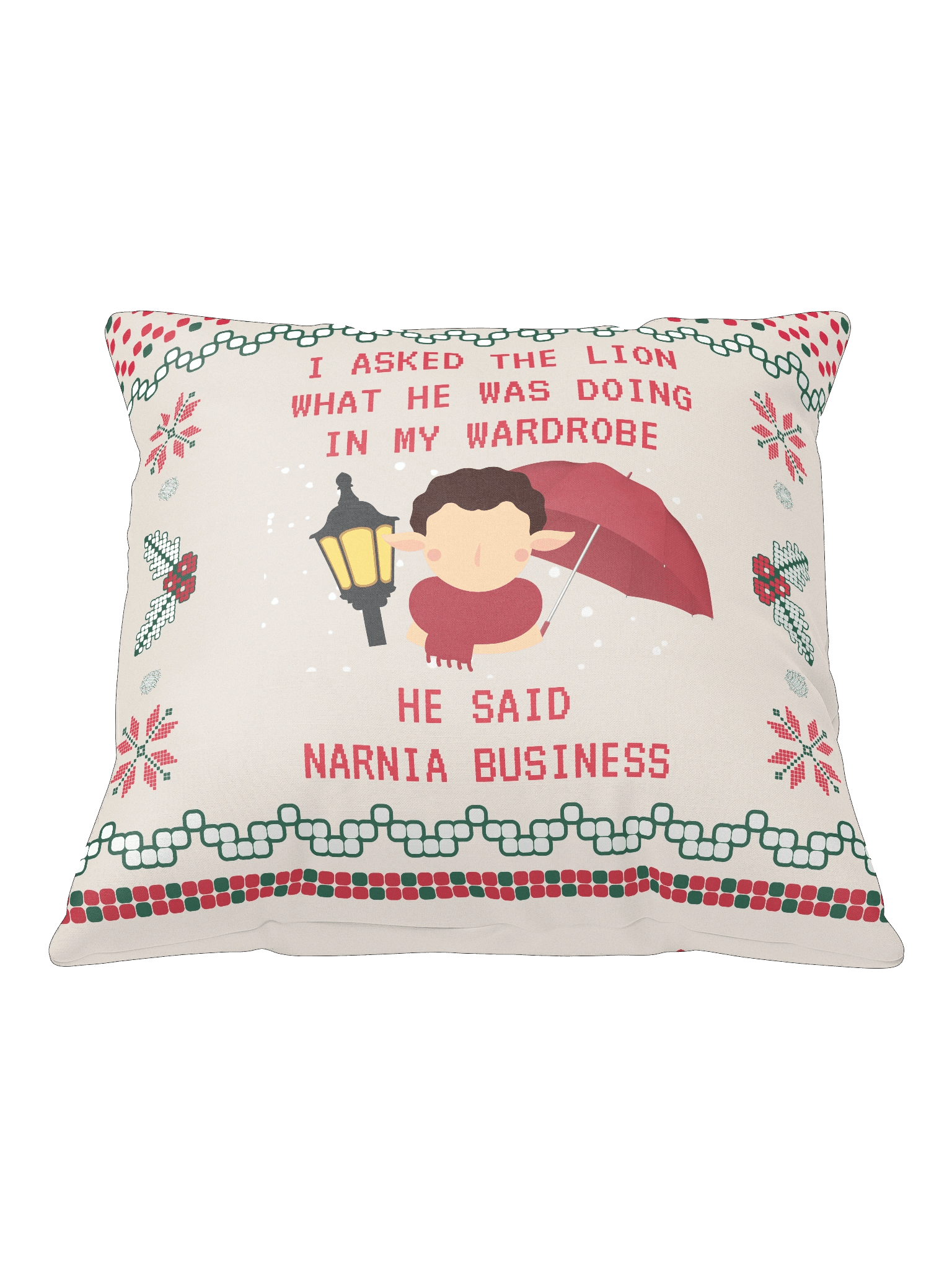 Narnia Pun Christmas Pillow product image (3)