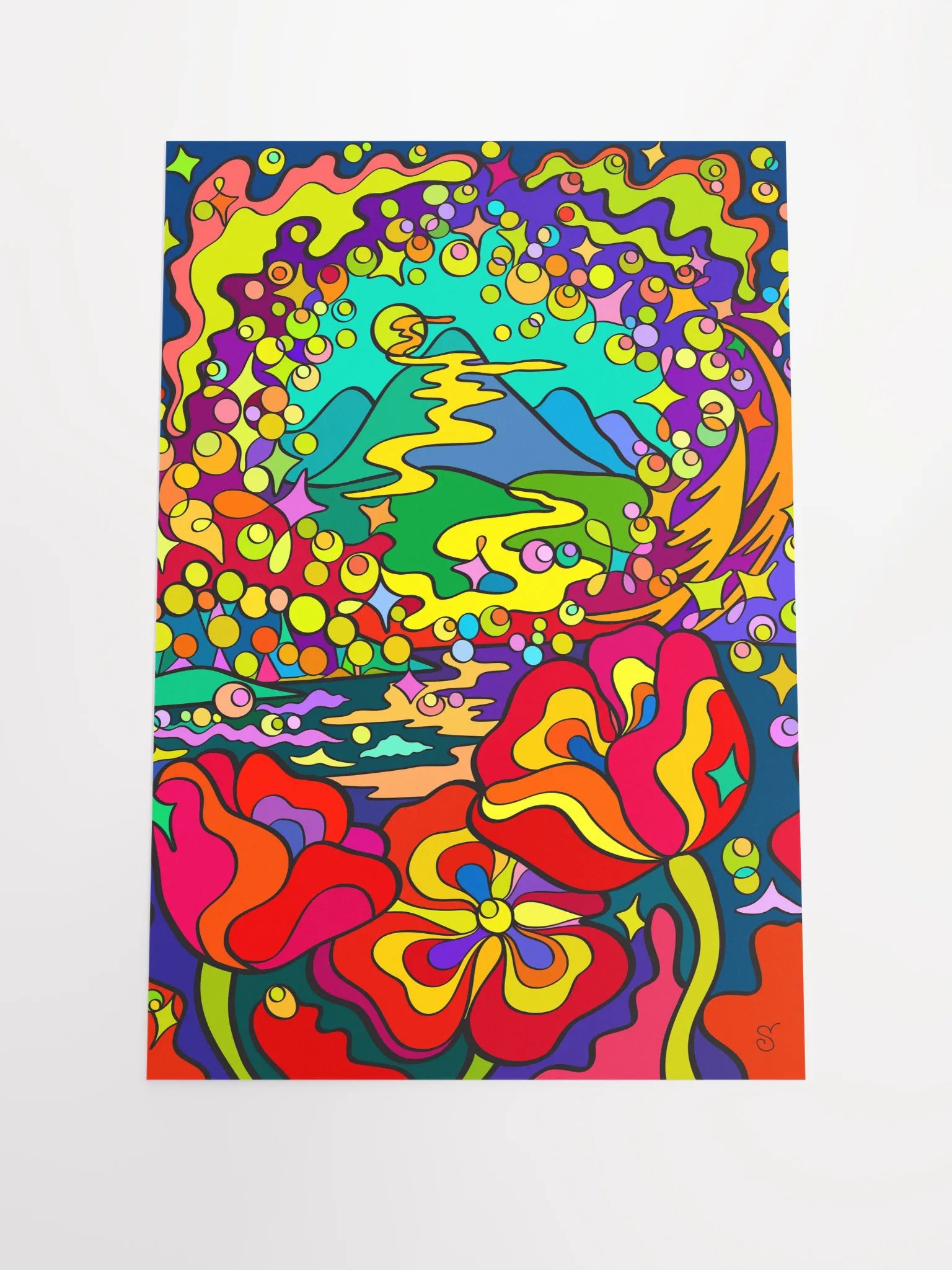 Vibrant Matte Poster Print - Night Poppies product image (1)