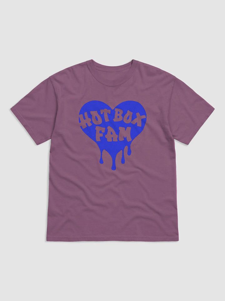 UNISEX HOT BOX FAM TRANSPARENT ROYAL BLUE LOGO ON TEE product image (6)
