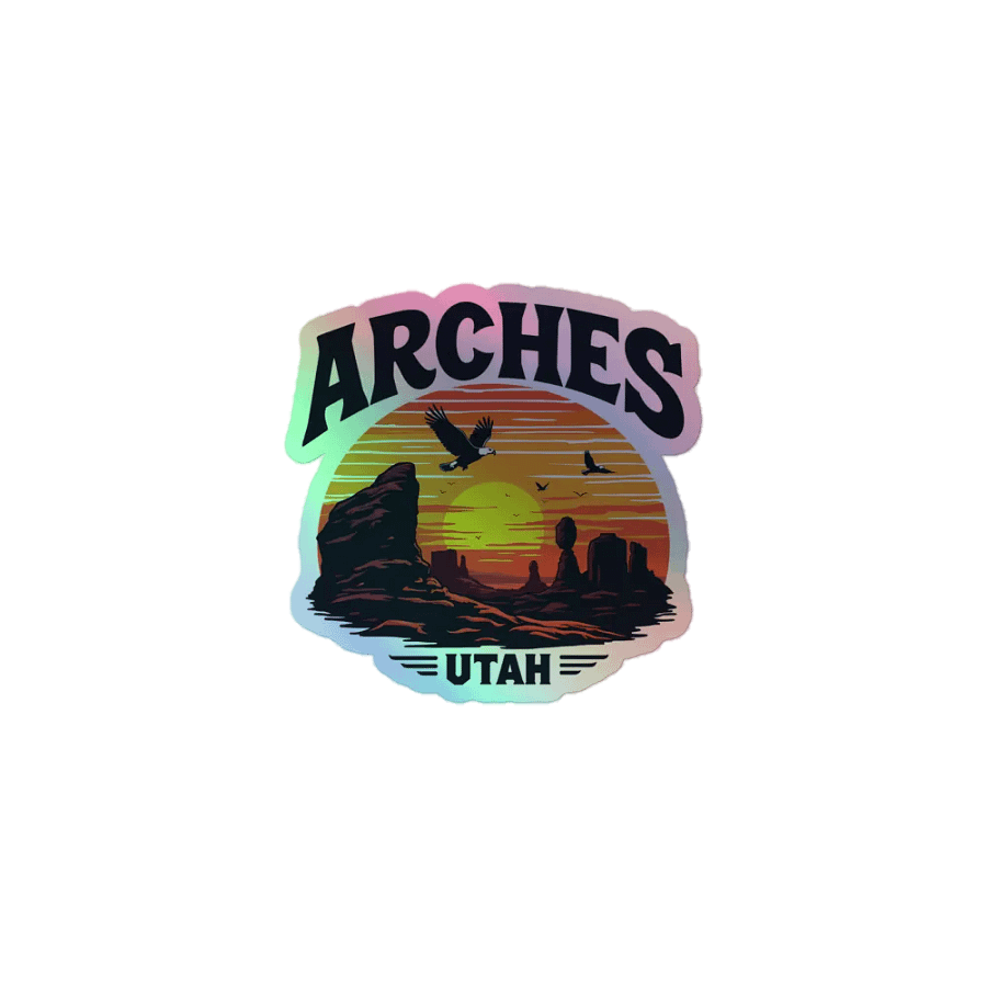 Arches Utah Holographic Sticker Sheet product image (1)
