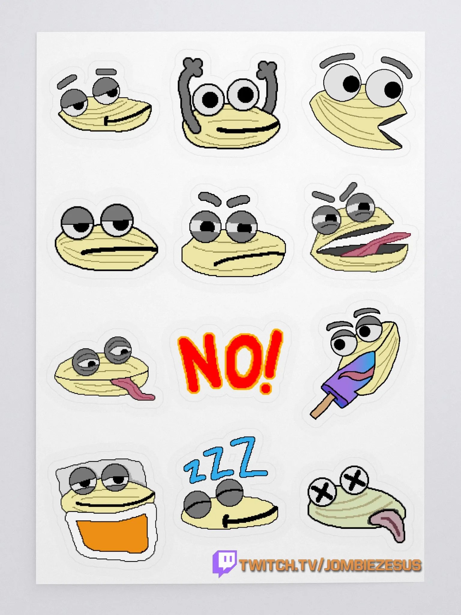 Jombie's Clam Stickers - Set #1 product image (1)