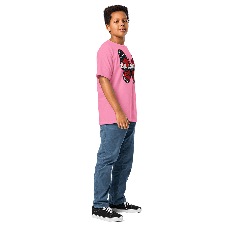 Be Lovely Butterfly Youth Tee Girl and Boy product image (24)