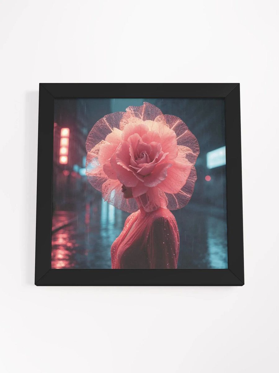 Neon Rose Framed Print product image (40)