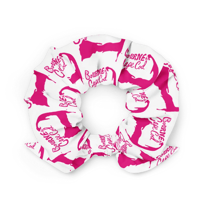 BOURNE to Cape Cod™ | Hair Tie | Coastal Chic | All-Over Logo Print | Blue on White product image (2)
