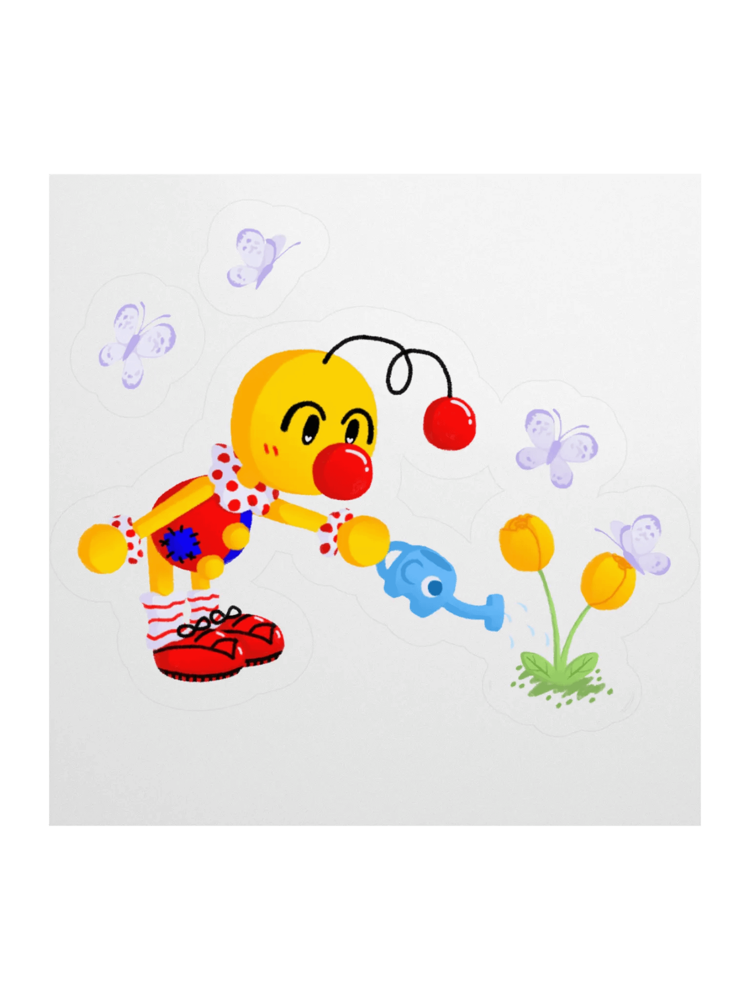 Boyoyoing Watering Tulips Shaded Sticker product image (1)