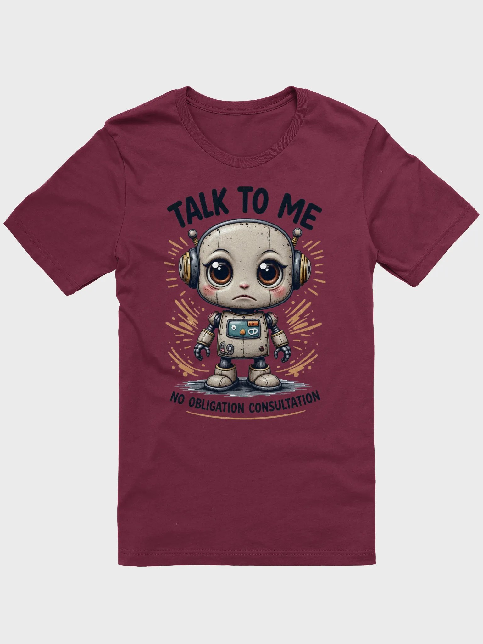 Sad Lonely Robot 'Talk To Me' T-Shirt product image (7)