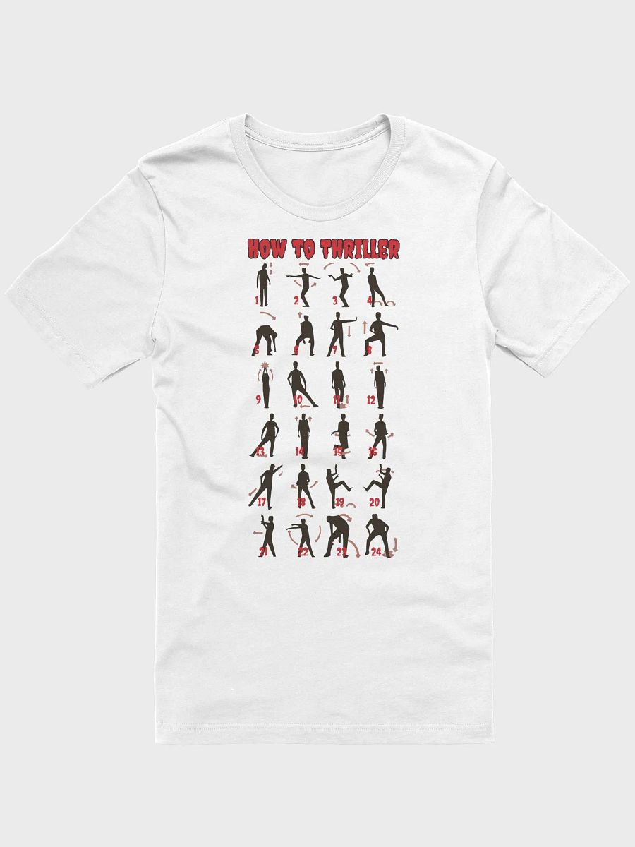 How to Dance Thriller T-Shirt, Step by Step Michael Jackson Dance Moves, Unisex Graphic Classic Tee product image (1)