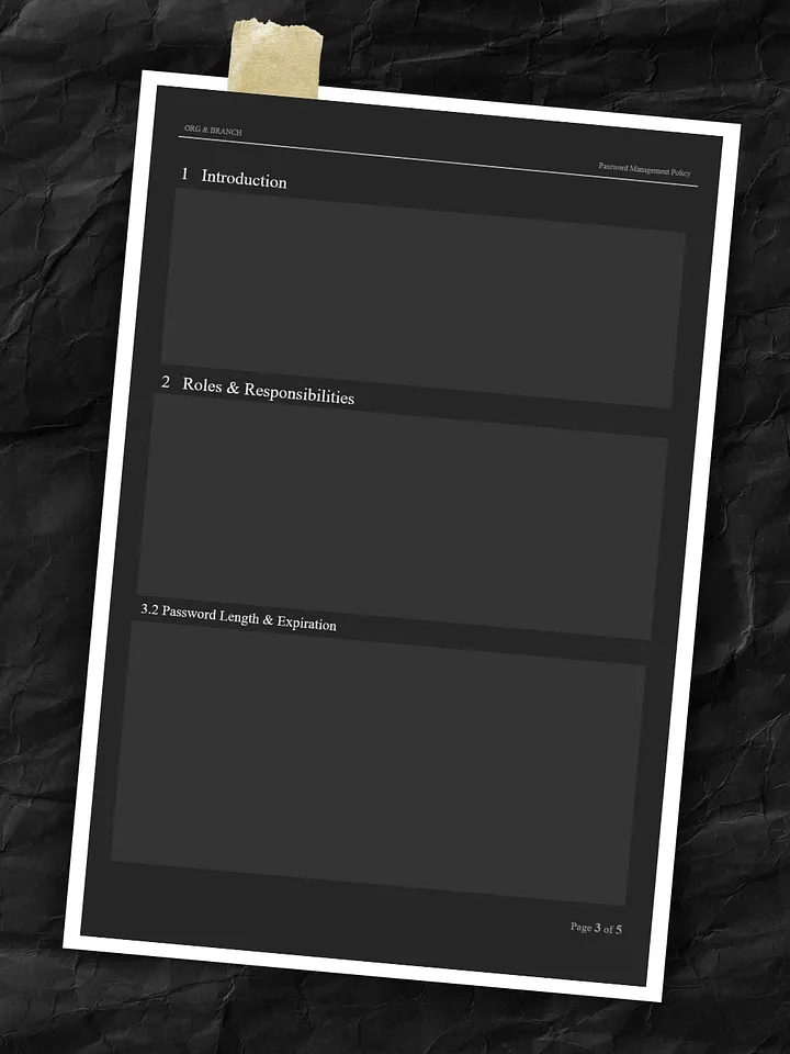 Password Management Policy Template product image (2)