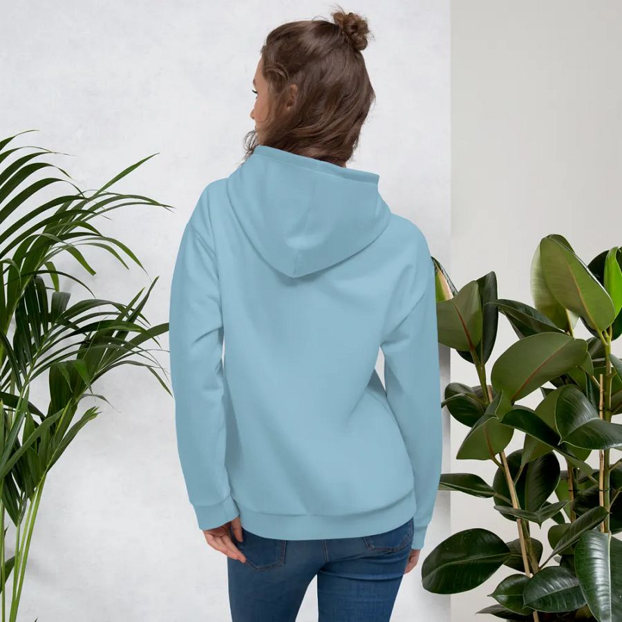 Plain Light Blue Soft Summer Unisex Recycled Polyester Heavyweight Premium Hoodie by Treasure Pie product image (12)