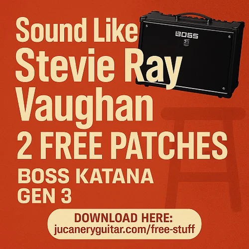 🎸 Sound Like Stevie Ray Vaughan – 2 FREE Patches!
Get that signature Texas Blues tone on your Boss Katana GEN 3.
🔥 Dynamic, e...