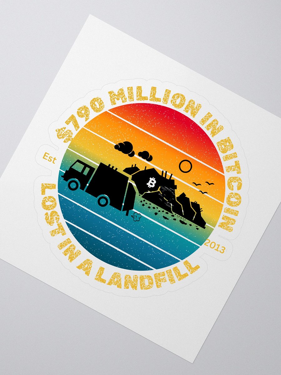 Bitcoin Landfill Sunset Stickers product image (2)