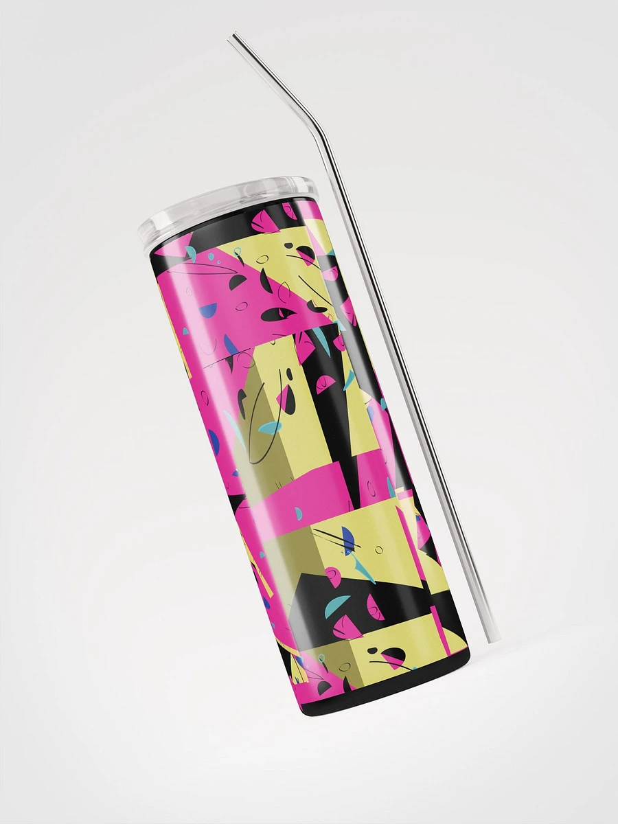 Miniaday Designs Stainless Steel Tumbler Abstrac in Pink product image (3)