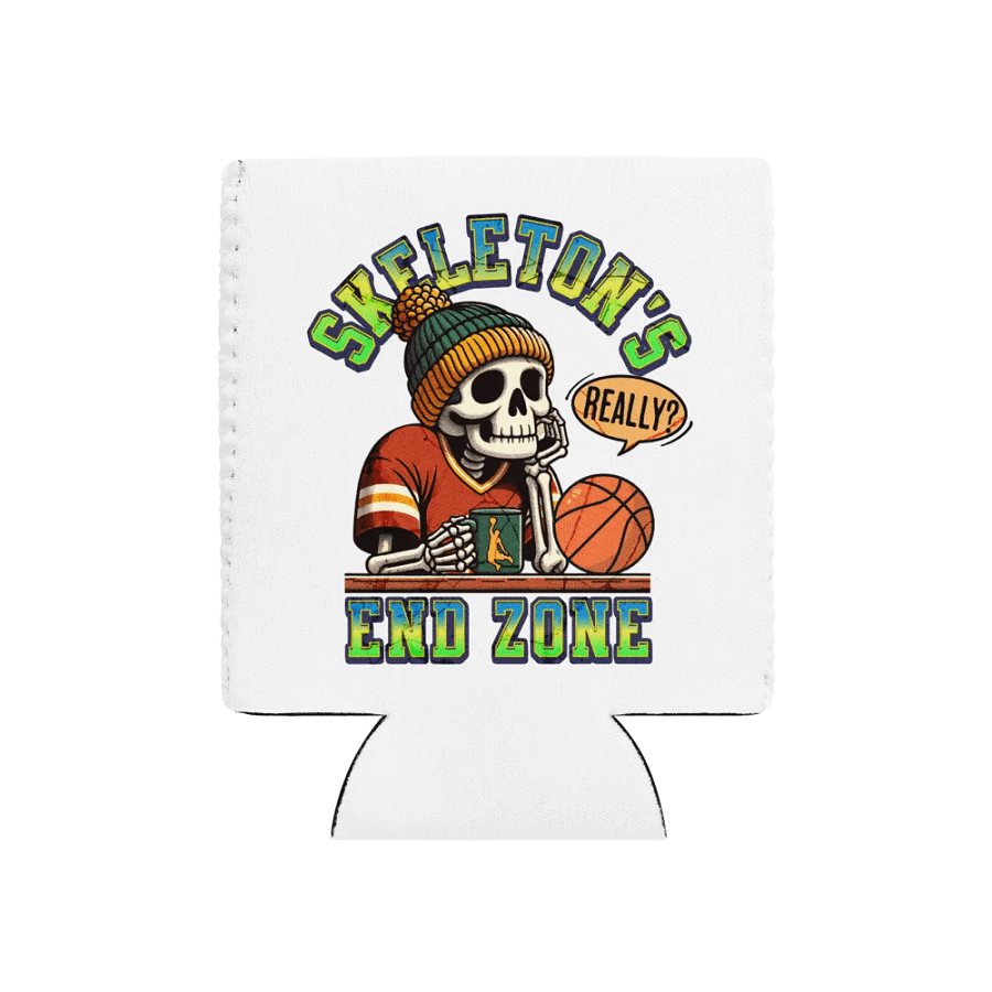Skeletons End Zone Basketball Chillbone Can Cooler product image (1)