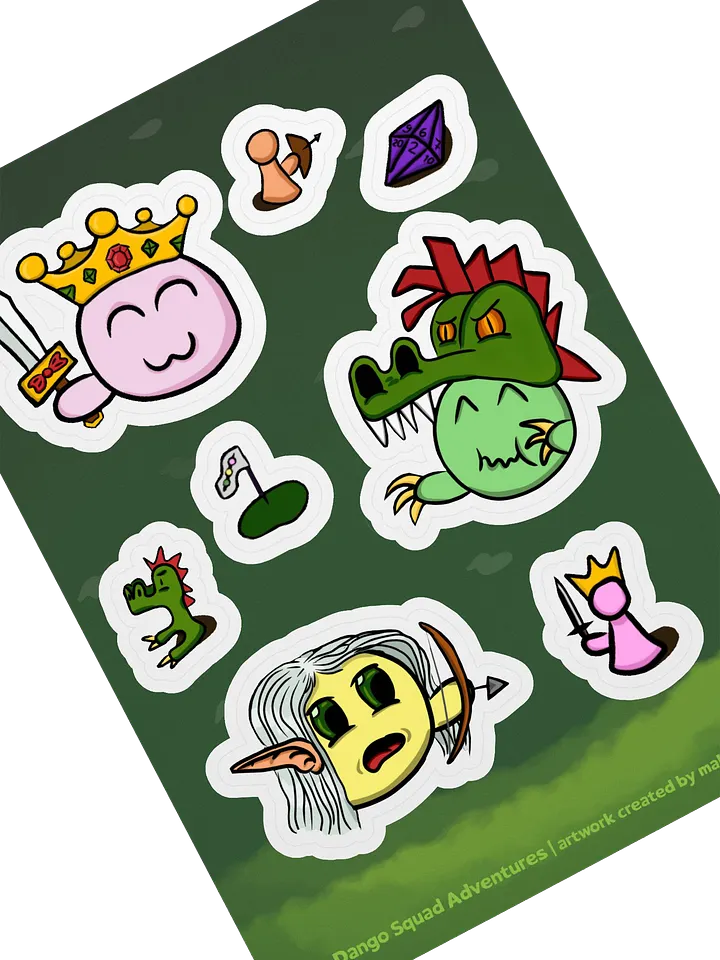 DnD Dango Set - Kiss Cut Sticker Sheet product image (2)