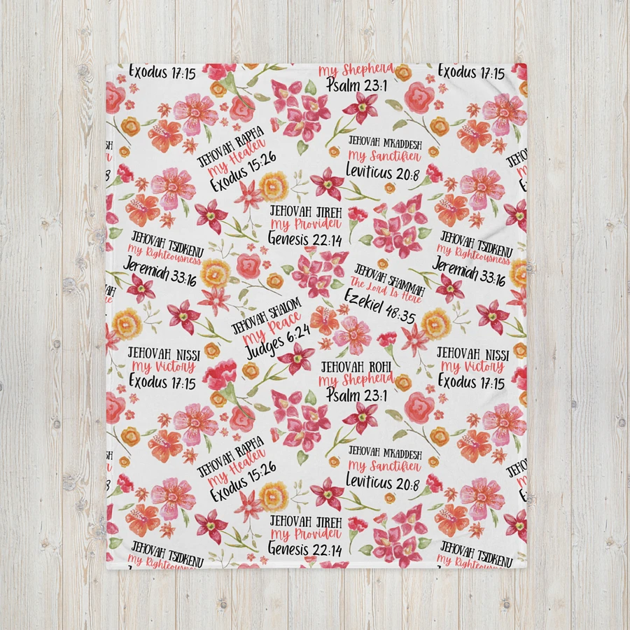 White Floral Names Of God Blanket product image (5)