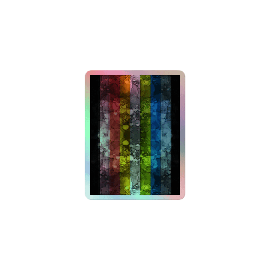 Queer Pride Flag Sticker (Textured Variation) product image (1)