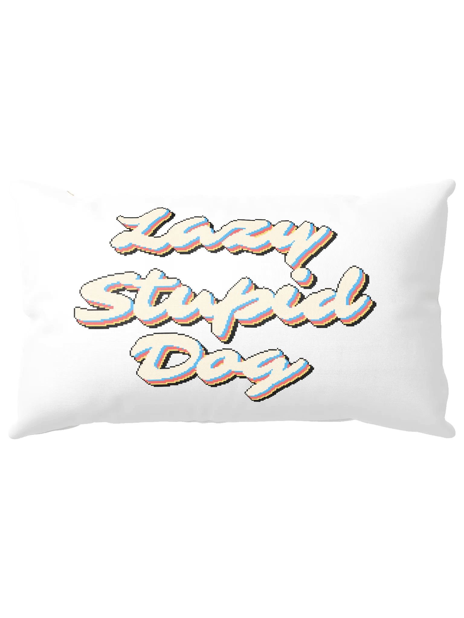 "Lazy Stupid Dog" Retro Pixel-Art Pillow product image (5)