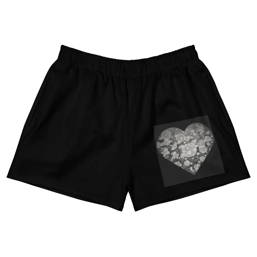 Floral Heart Women's Athletic Short Black Shorts product image (10)