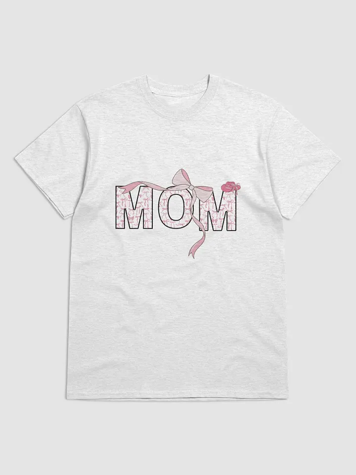 Coquette Pink Bow Mom Tee product image (1)