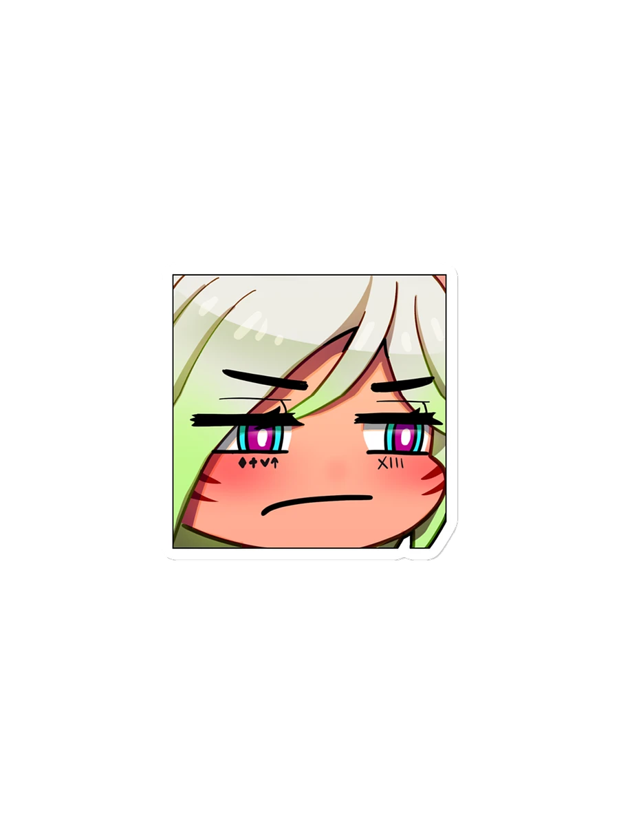 Anime White Haired Nekogirl Crying Twitch Emote / Discord / 