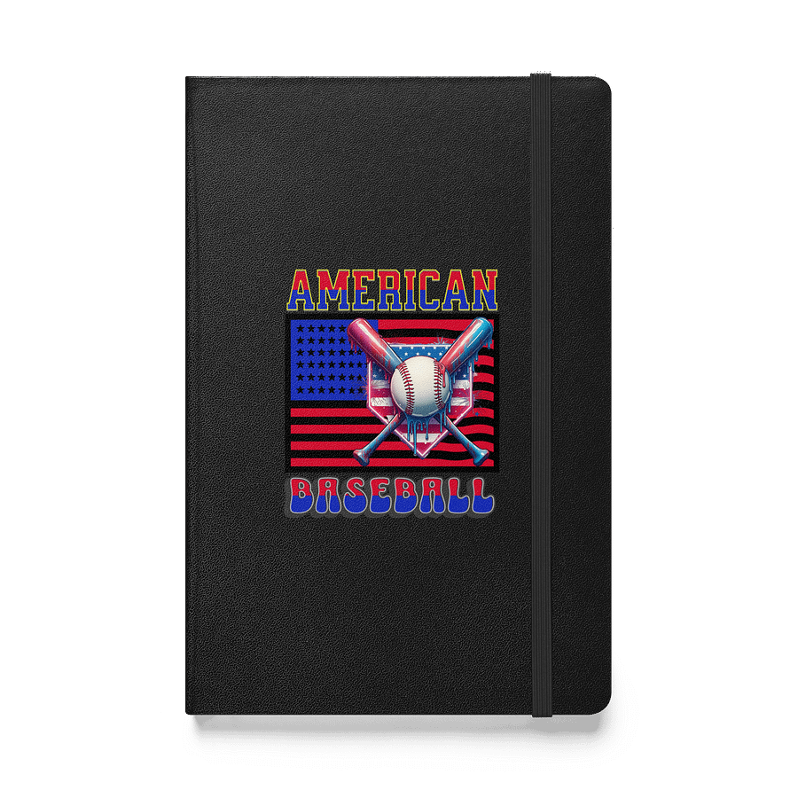 American Baseball Flag Drip Hardcover Notebook product image (1)