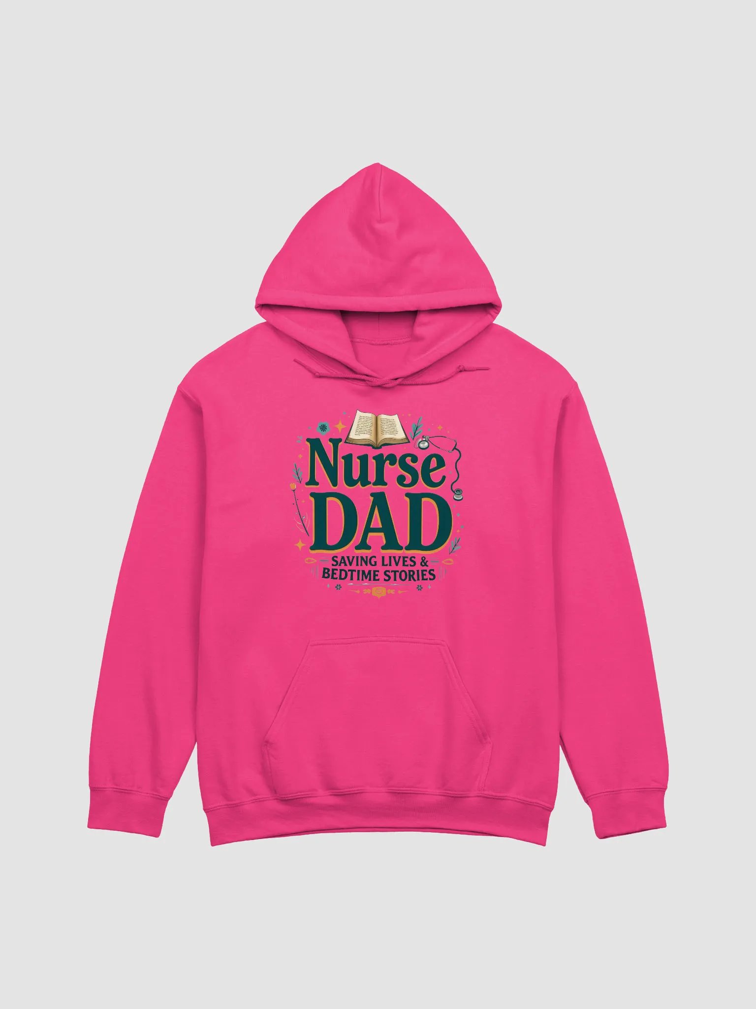 Nurse Dad Saving Lives & Bedtime Stories Hoodie product image (5)