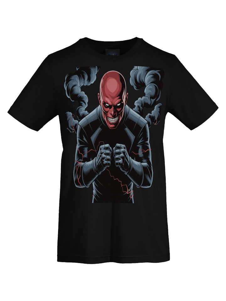 Enshrouded Fury: Red Skull Supersoft Graphic T-Shirt product image (1)