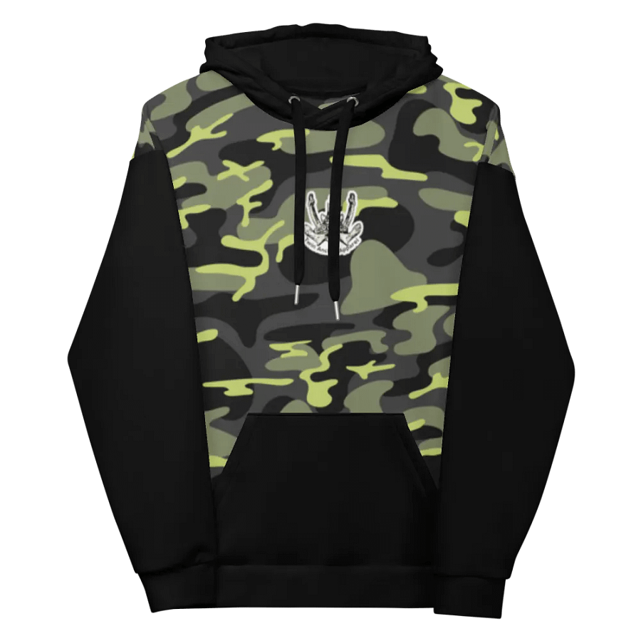 black & Green Camouflage Foss tug Sketch Hoodie product image (8)