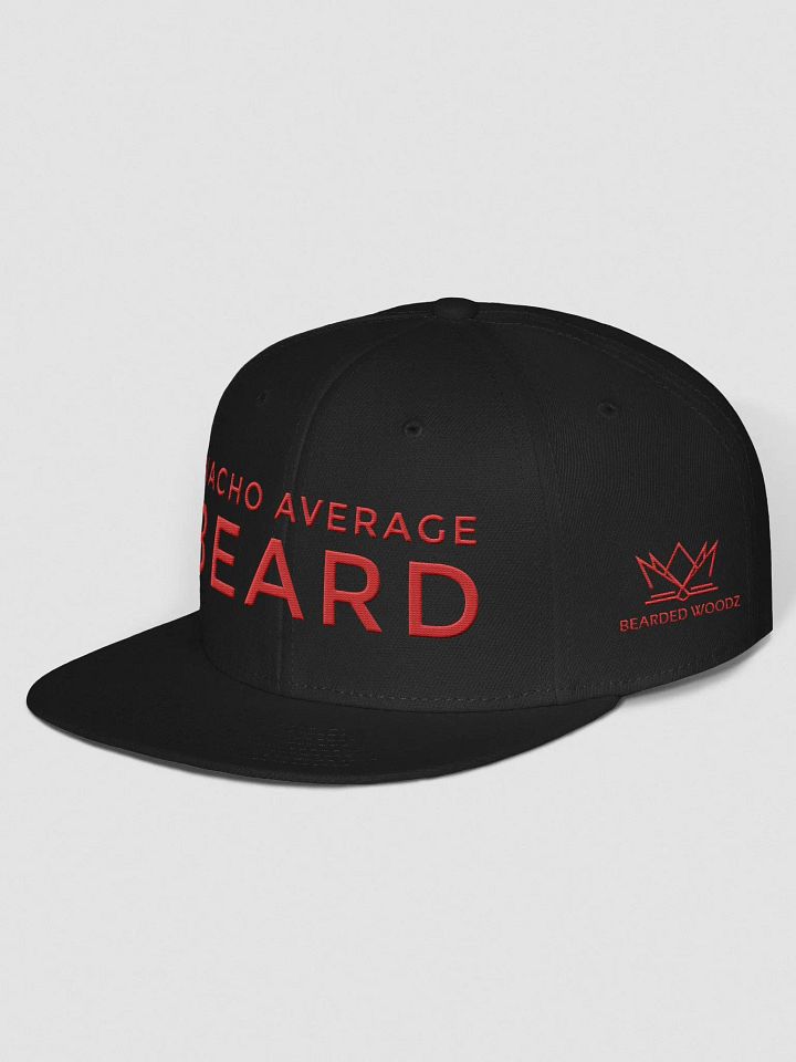 Nacho Average Beard Snapback Cap (Red Embroidery) product image (2)