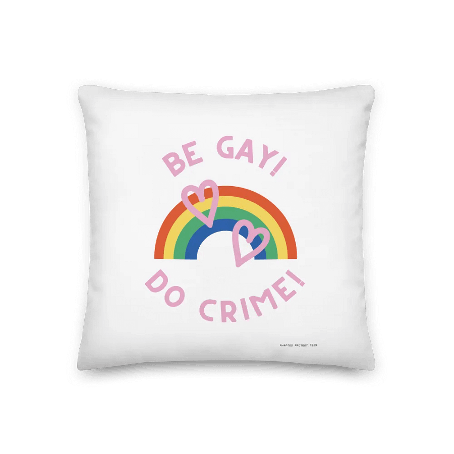 Rainbow Rebellion Premium Pillow White product image (1)