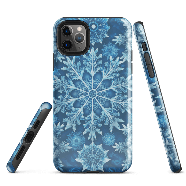 Frosty Blue Snow Flakes Tough Case for iPhone® product image (3)