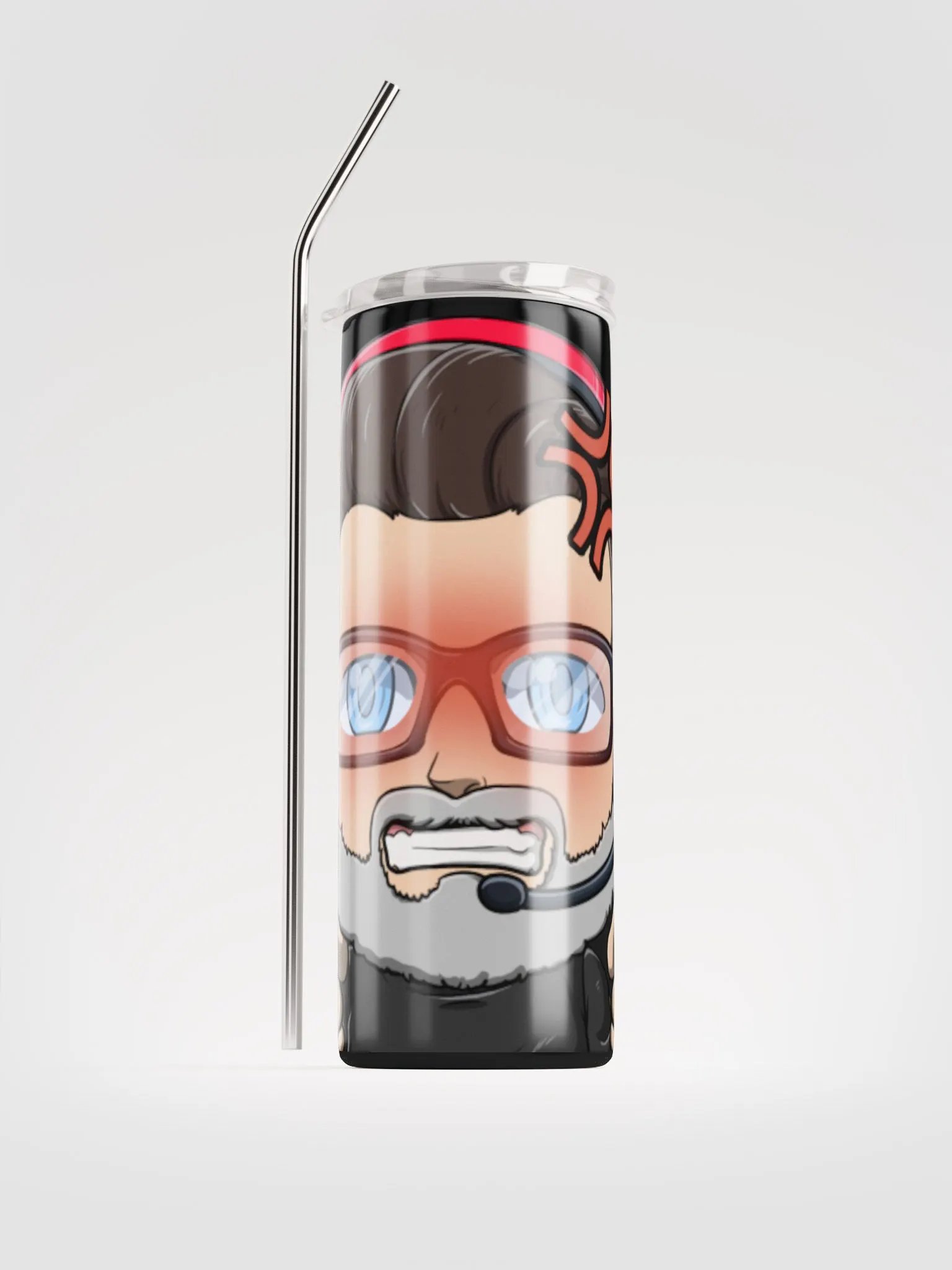 Ricky Rage Emote Stainless Steel Tumbler with Straw product image (1)
