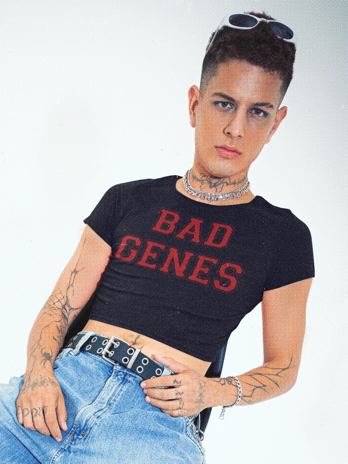 (2 sided) Bad Genes Terrible DNA crop tee product image (1)