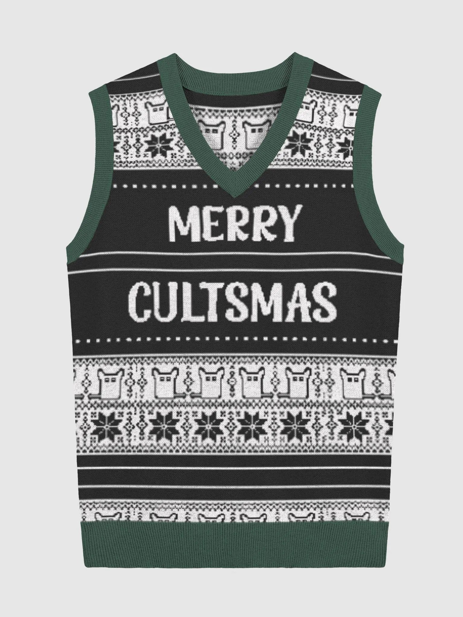 Cultsmas Sweater Vest - What's B/W/R All Over product image (1)