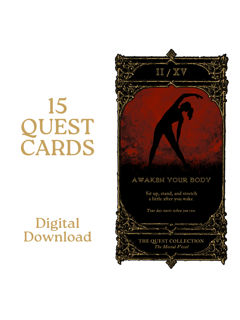 Mortal Vessel Quest Cards - 15 Gothic Self-Care Rituals (Digital PNG Set) product image (1)