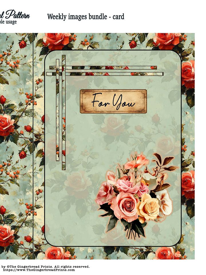 Floral Patterns 100 Images Bundle + 2 Free Cards Digital Download product image (2)