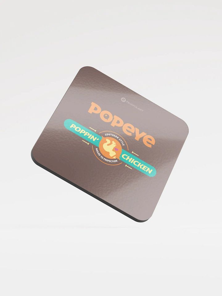 Popeye Poppin' Chicken - Glossed Cork Coaster product image (1)