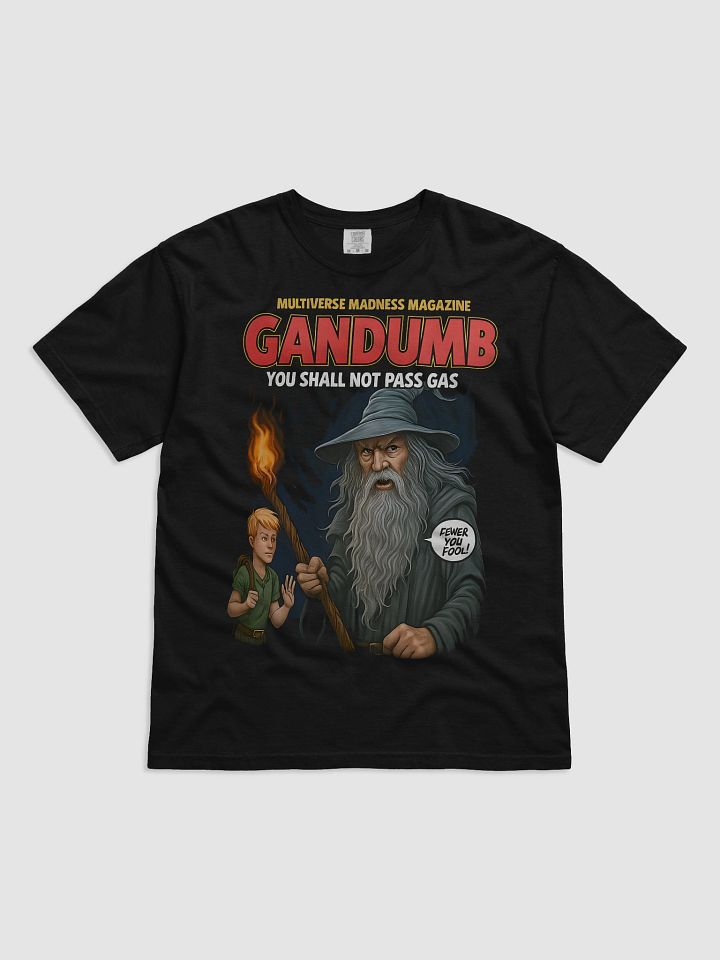 Funny Gandalf Parody T-Shirt – “You Shall Not Pass Gas” Nerdy Fantasy Humor Tee product image (1)