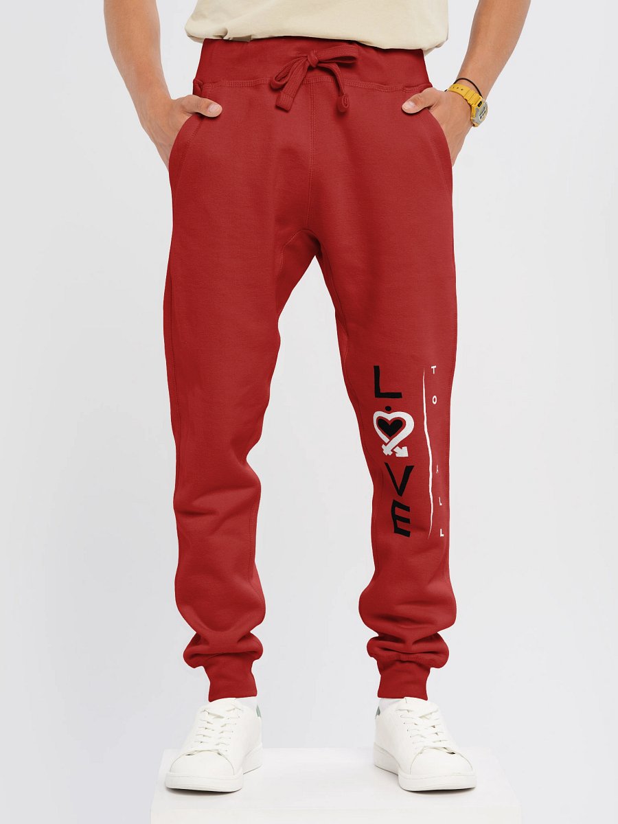 L2A Red Fleece Joggers product image (4)