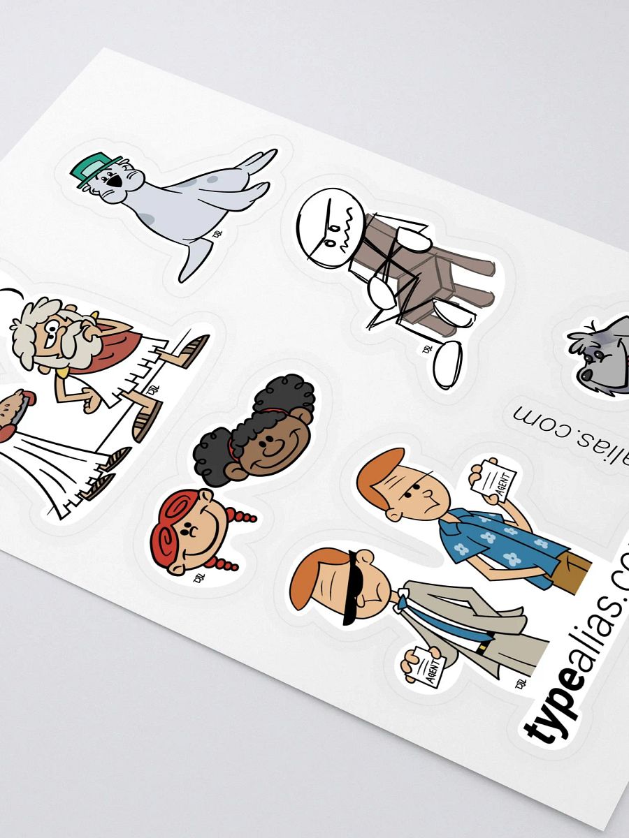 TypeAlias.com Characters Sticker Sheet product image (2)