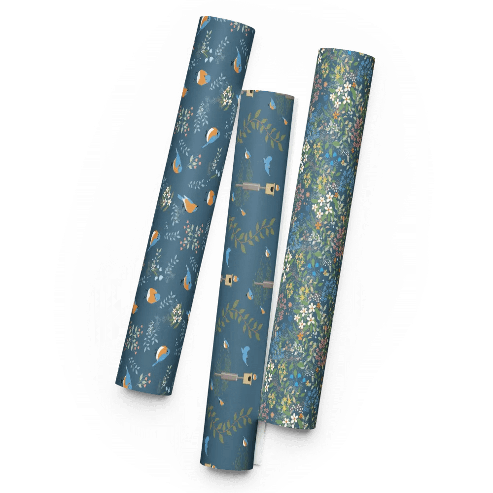 Bluebird Wrapping Paper Set 1 in Blue product image (10)
