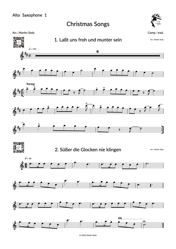 11 Christmas Carols - Saxophone Quartet product image (3)