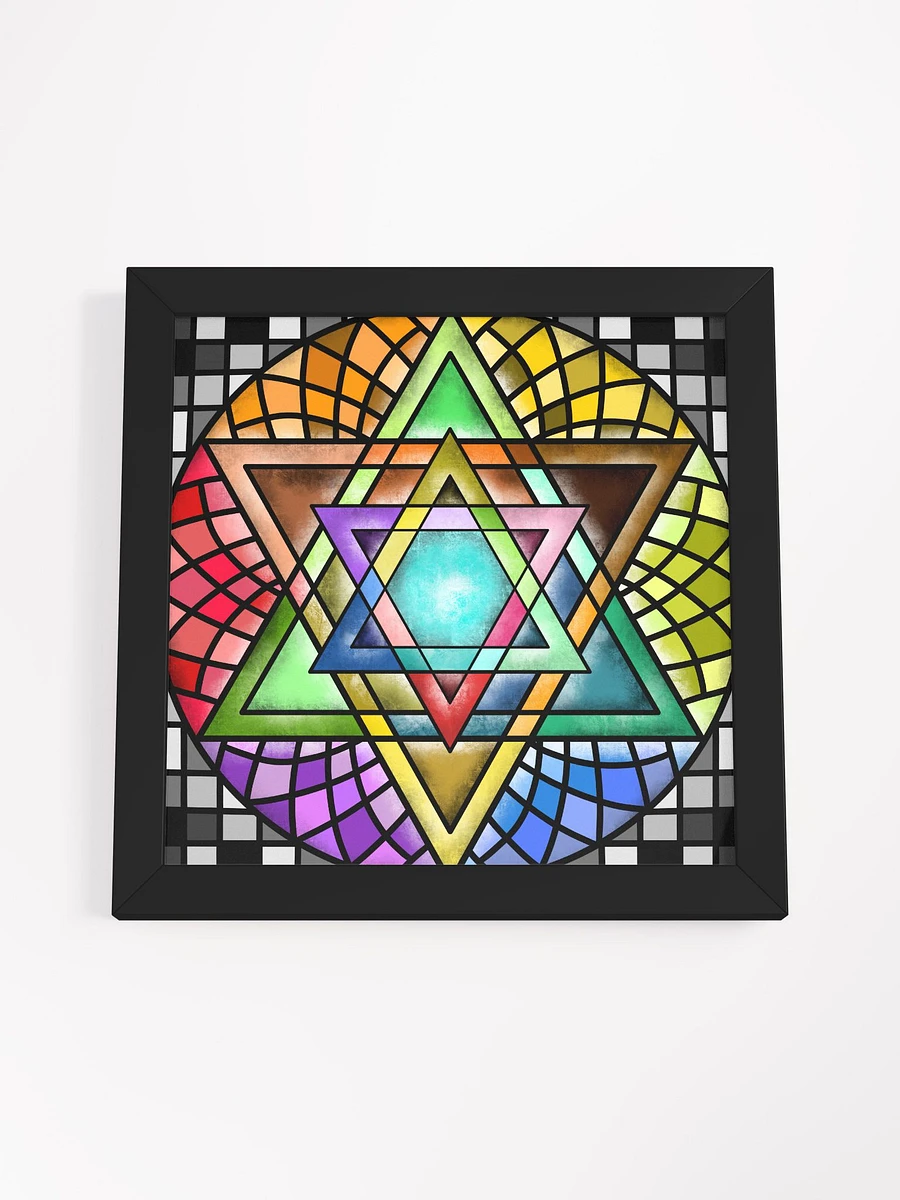 Stained Glass Star of David Framed Print product image (48)