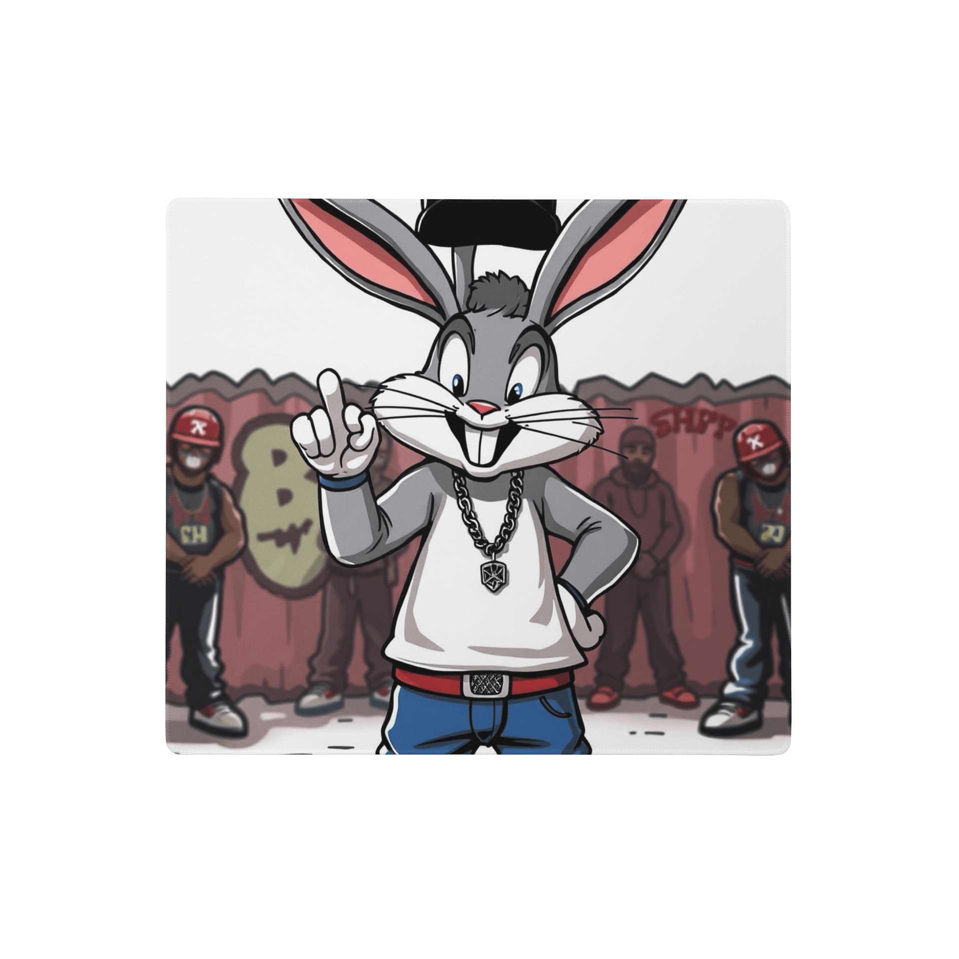 1chain rabbit mouse pad product image (1)