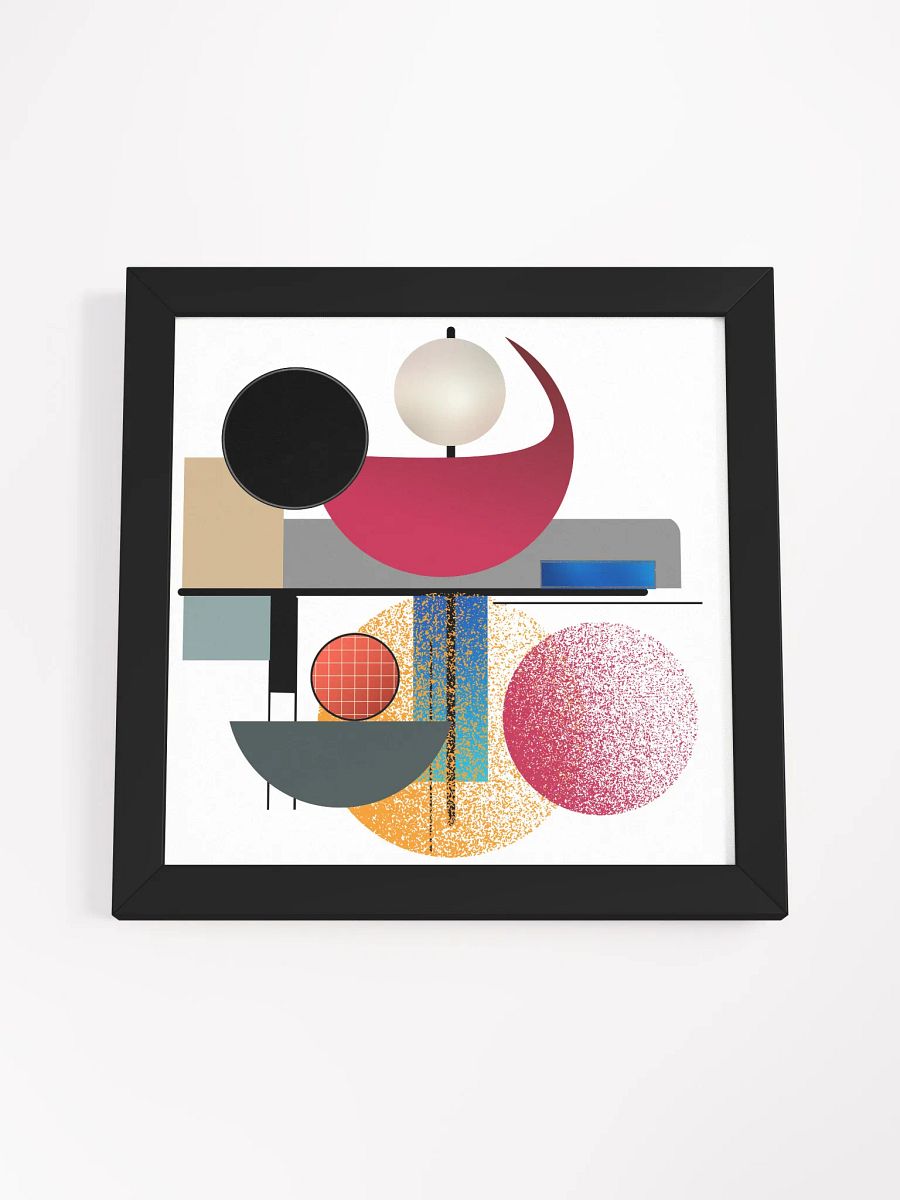 Symmetry in Color: Framed Geometric Abstract Poster product image (7)