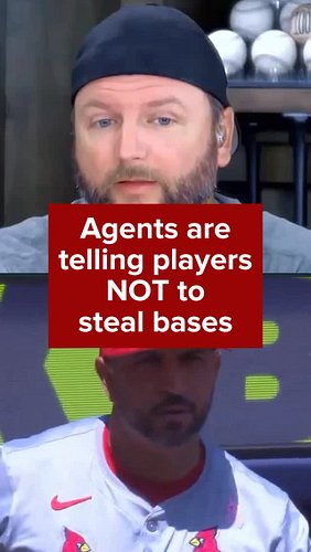 Agents are telling players NOT to steal bases.