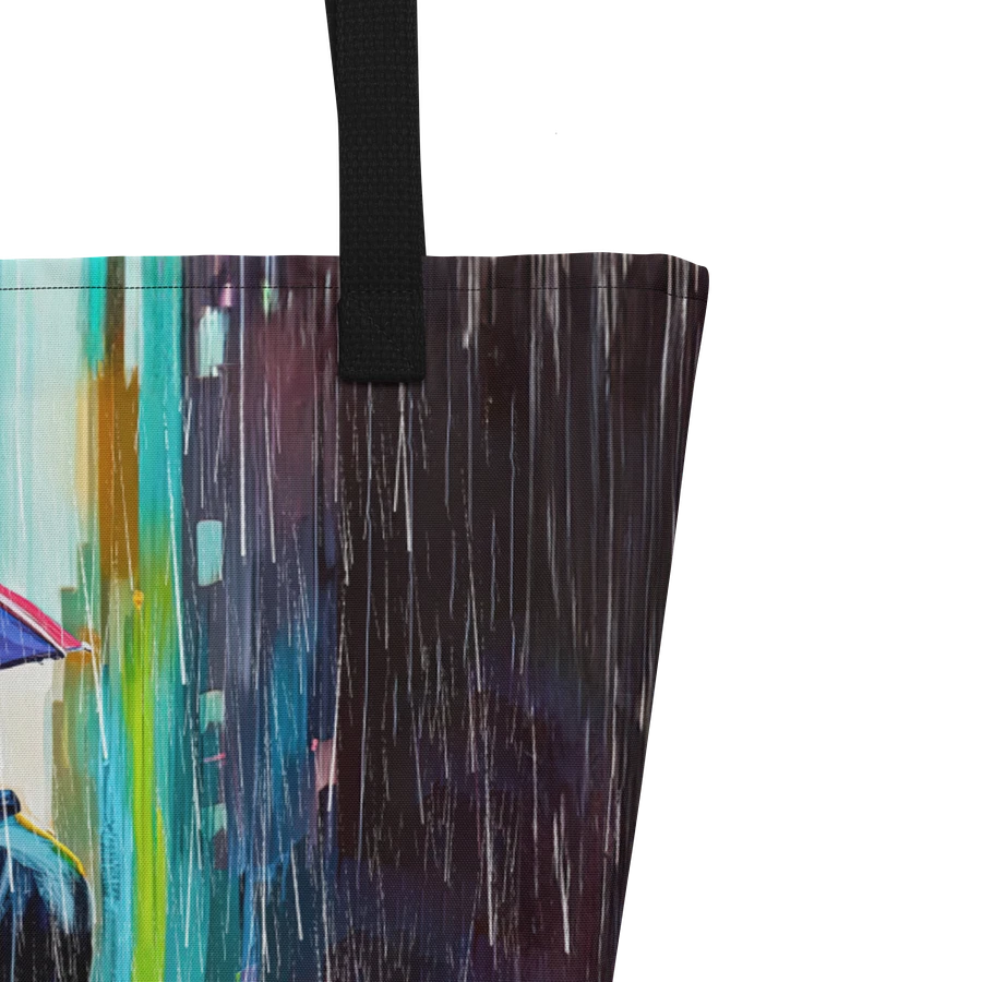 Gay Couple In The Rain – Colorful Two Hearts Tote Bag product image (3)