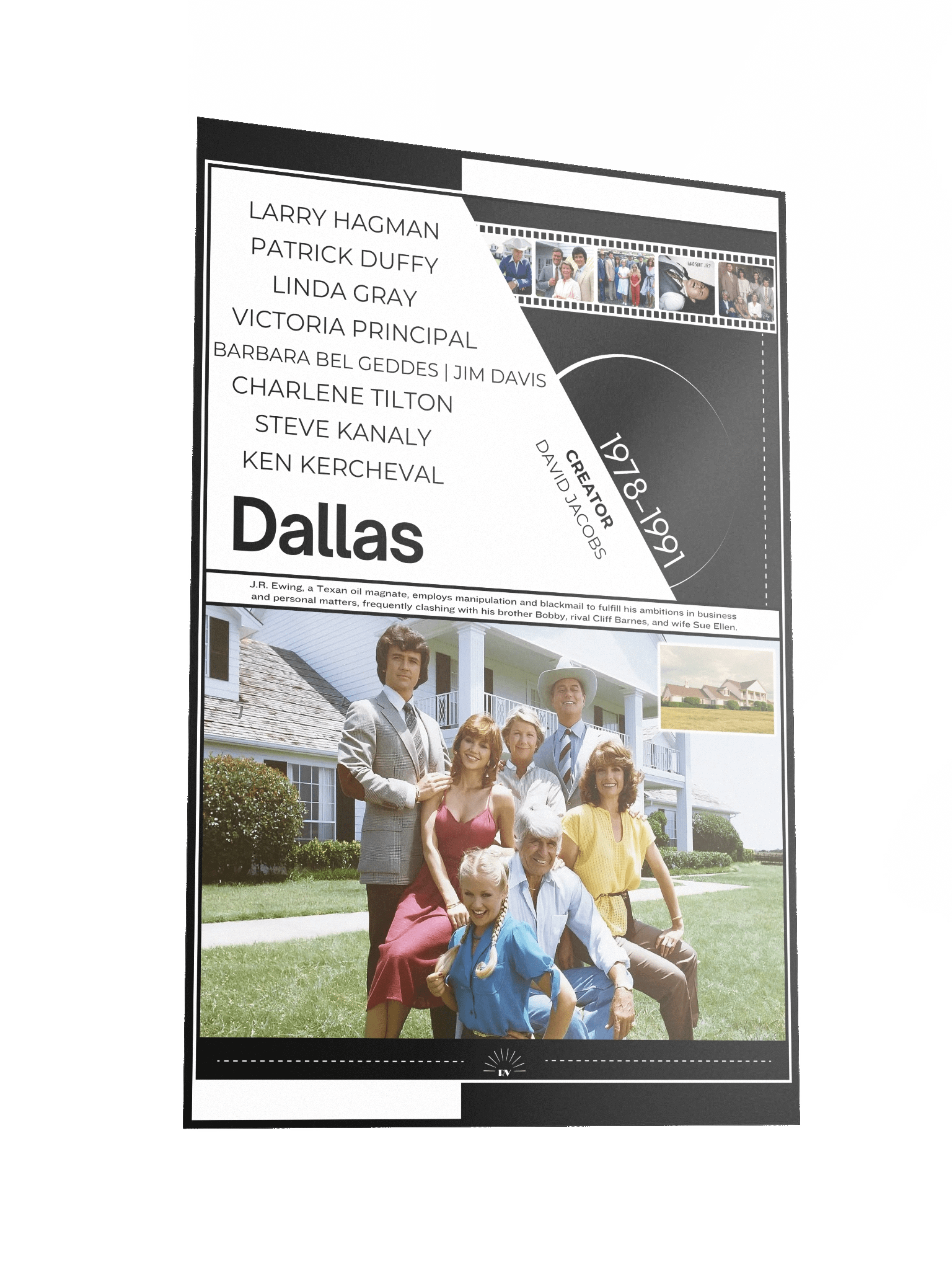 Dallas with Larry Hagman and Patrick Duffy 1978–1991 | Poster | 12x18 Wall Art product image (2)